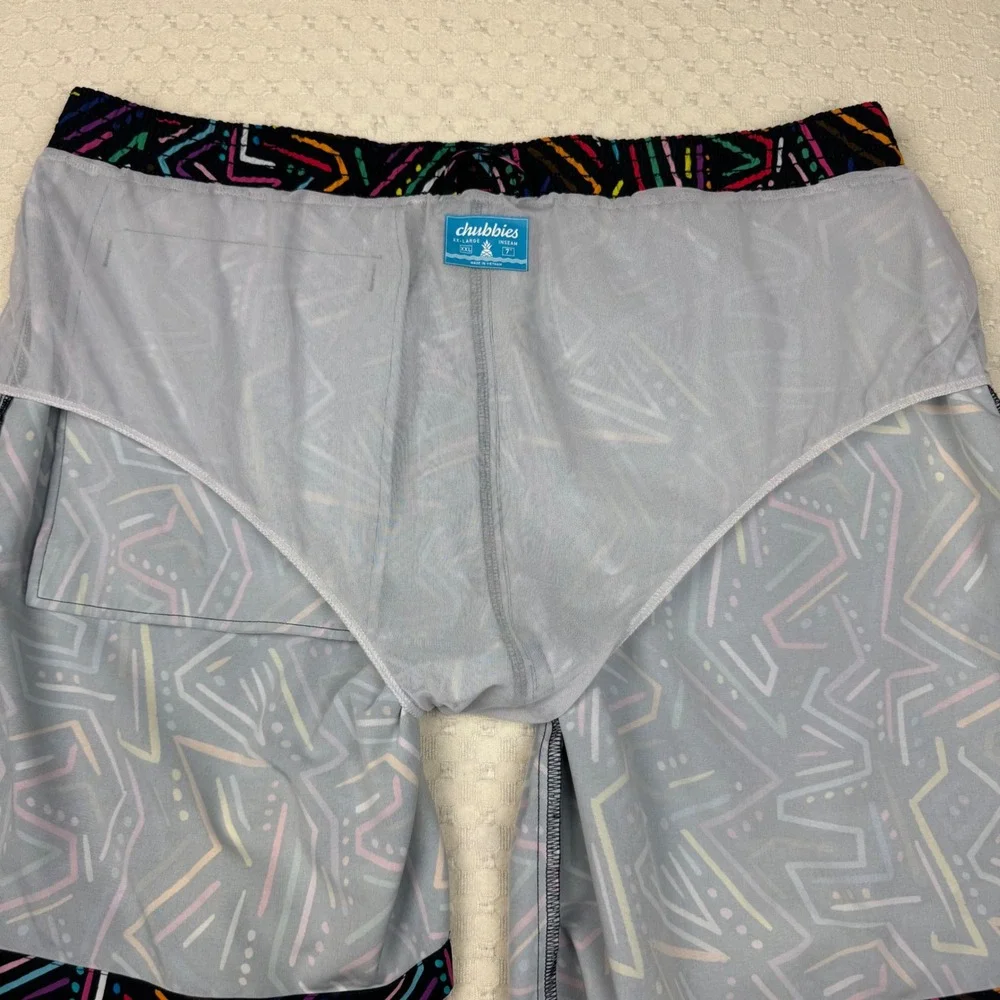 Chubbies Swim Trunks Abstract‎ Loud Print Men XXL 7